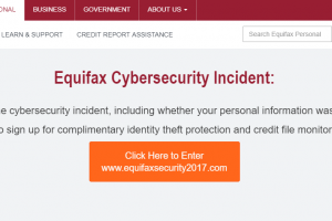 Equifax incident screenshot